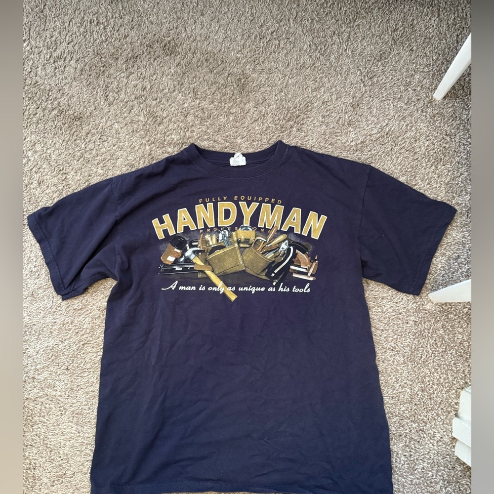 Handyman Navy Blue T-Shirt Size M - Picture 1 of 2